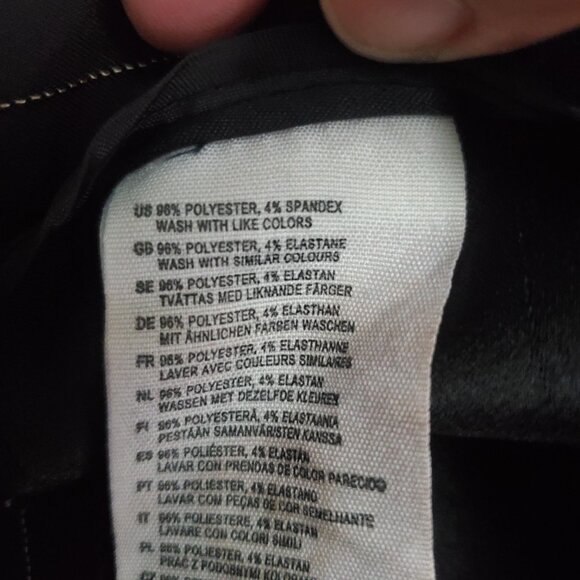 H&M Vintage Trousers 4 Black Striped Flare Leg Business Casual Academia Work - Picture 14 of 14